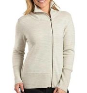 Kuhl Alpine Assymetrical Zipper Merino Wool Blend Sweater Large