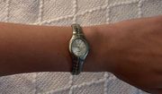 Twotone Silver Quartz Bracelet Watch