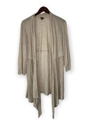 Lafayette 148 Women's Size Medium Waterfall Cardigan Neutral Cream Lightweight