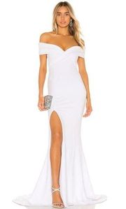 Neptune Gown Size XS White High Slit Wedding Bridal Mermaid Train