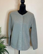 JOIE sage green snap button cardigan