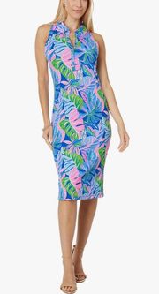 Reema Sleeveless Polo Dress - Blue Grotto Belief In Yourself