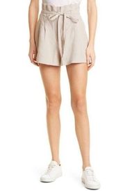 Express MIDI Extreme High Rise Shorts Khaki Tan Size 14 Linen Blend NEW