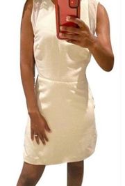 Phillip Lim ivory cream sleeveless cocktail dress with sheer cutout on back NWT