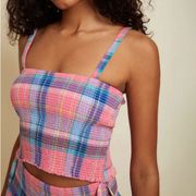 NWT Nation LTD Rumer smocked cami in clueless plaid