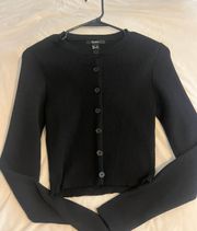 Forever 21 Black Button up Sweater