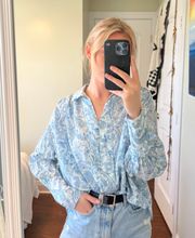 Blue Western Blouse