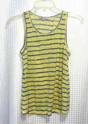 Women's Size S Sleeveless Tanktop Opening Back Striped.