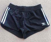 Adidas Black & White 3 Stripe Shorts