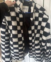 Checkered Fuzzy Jacket