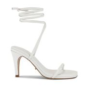 Tony Bianco white jenna tie wrap sandals heels