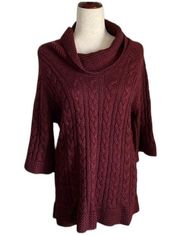 EUC Coldwater‎ Creek Cowl Neck Sweater burgundy XL (14/16) #366SP9