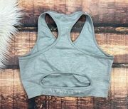 Alphalete Sports Bra Open Back Grey