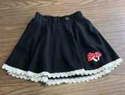 Midnight Hour Large Black Mushroom Skirt