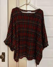 Tartan dolman Blouse