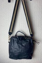 Black Leather Satchel Bag