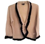 MAG by Magaschoni Tan Blush Cashmere Cardigan Sweater Size Large