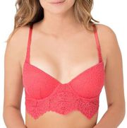 No Boundaries Junior's Crochet Push-up Bralette with Underwire, Style NB124