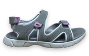 Khombu EVELYN Comfort Outdoor Lightweight Hiking Grey Sandals Size 7