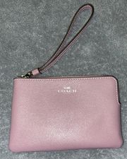 Zip Corner Wristlet- Purple