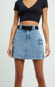 Belted Cargo Skirt