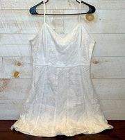 SUZY SHIER Women’s White Lace Sleeveless Fit & Flare Dress Size XL