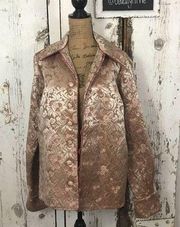 Oriental floral brocade light pink jacket