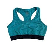 ASICS Essential Teal Logo Racerback Sports Bra Medium