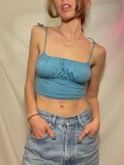 Princess Polly Blue Crop Top