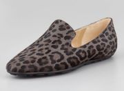 - Wheel Leopard-Print Calf Hair Loafer Flats