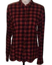 DENIM & SUPPLY Ralph Lauren black & red plaid button down shirt medium