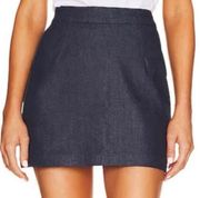 WeWoreWhat Denim Mini Skirt in Indigo Comfort Raw Blue Size Small