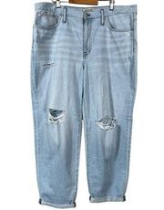 Madewell  The Slouchy Boyjean Distressed Wrightlane Wash Women's Size: 32