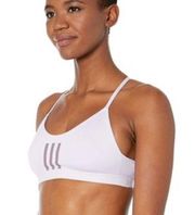 NWT  adidas All Me Stripe Mesh Bra Purple L $34