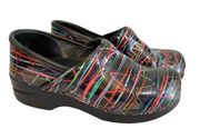 Dansko Women's Colorful Retro Glossy Scribble Graffiti Clogs Size 38 (US 8)