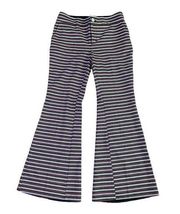 Maeve Anthrpologie Striped Kick Flare Pants Ankle Stretch Cotton Size 4 Women's