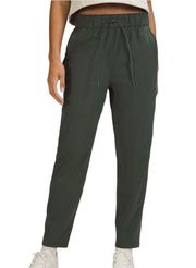 Stretch High Rise Pants Dark Olive 7/8