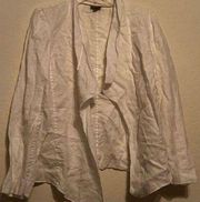 J Jill Linen Open Shirt Cardigan M