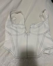 White Fox Corset Top