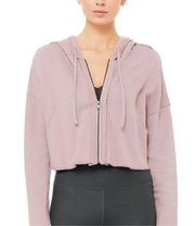 ALO YOGA crop zip up hoodie