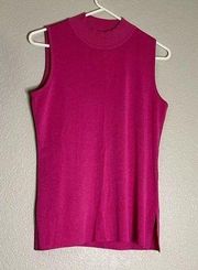 Exclusively Misook Womens Sleeveless Top Blouse Size M Barbie pink  Tank Top She