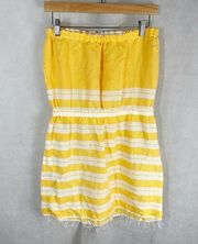 Lemlem Strapless Mini Dress Size Small Coverup Yellow