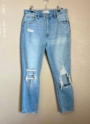 Abercrombie The Skinny High Rise Distressed Jeans 30 / 10 R