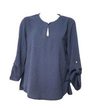 alice blue for stitch fix Blue Roll tab sleeve shirt Size SP