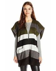 Striped Blanket Poncho