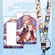 Genshin Impact Yae Miko Keychain ID Card Holder + Lanyard