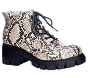 DIRTY Laundry faux leather snake embossed no doubt combat boots goth