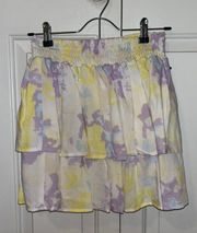 Tie Dye Ruffles Skirt