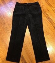 Zac & Rachel Faux Suede Velour Black Pants Size 8P