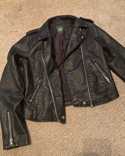 Wild Fable Black Faux Leather Moto Jacket